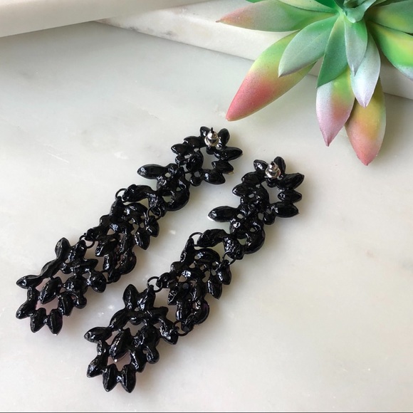 Rainbow Cluster Bling Drop Colorful Earrings - Picture 3 of 8